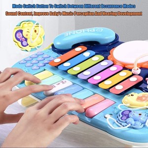 اسباب بازی پیانو 6 کاره موزیکال و چراغدار آموزشی Electric Musical Piano Toy_اسباب بازی نوزادی